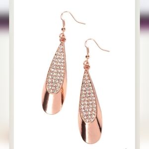 Prismatically Persusive Copper Teardrop Earrings